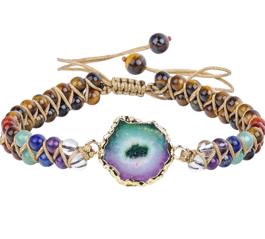 Crystal Braided Yoga Bracelet