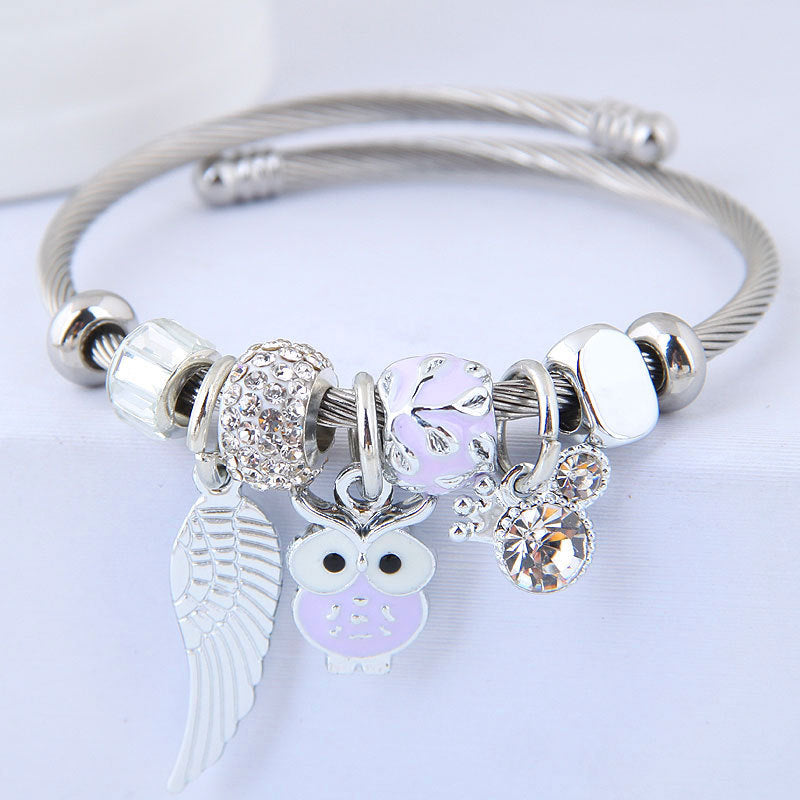 Owl Angel Wings Bracelet