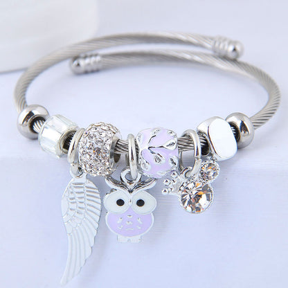 Owl Angel Wings Bracelet