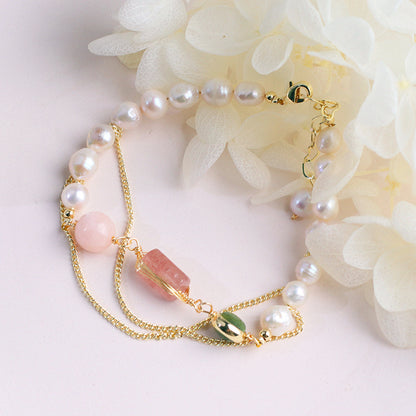 Natural Pearl Strawberry Bracelet