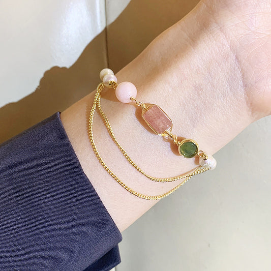 Natural Pearl Strawberry Bracelet