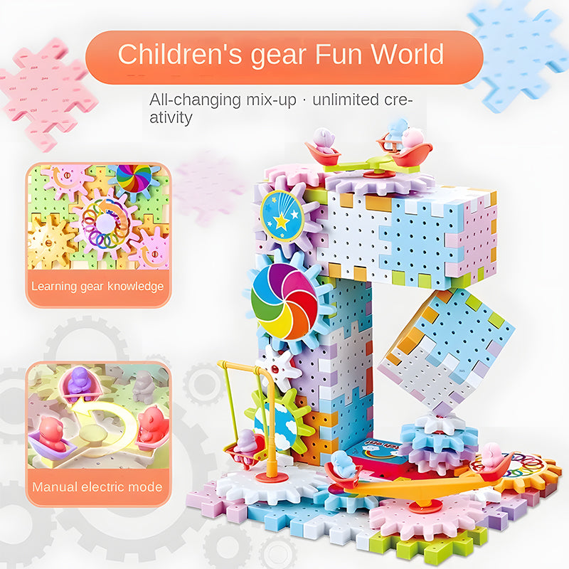 GearUp Blocks – Electric Rotating Building Toy