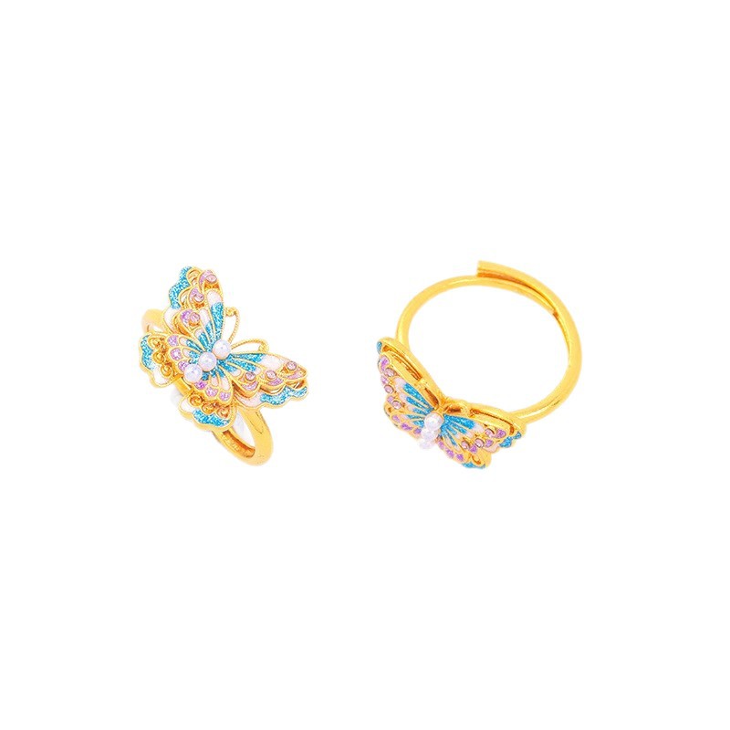 Enamel Butterfly Ring