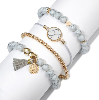 Hollow Pine Stone Bracelet