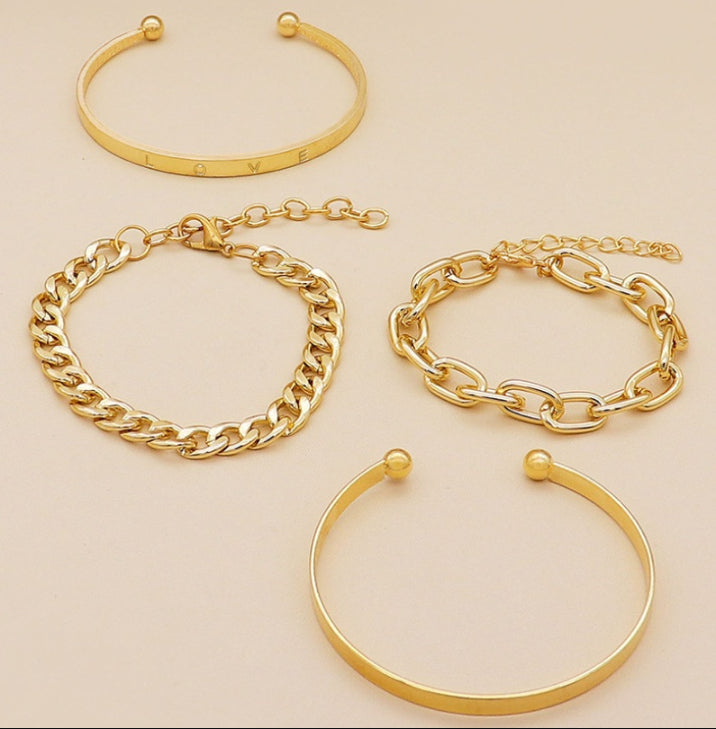 C-shaped Hollow Bracelets