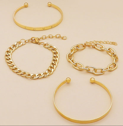 C-shaped Hollow Bracelets