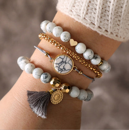 Hollow Pine Stone Bracelet