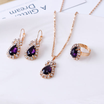 water drop rhinestone set