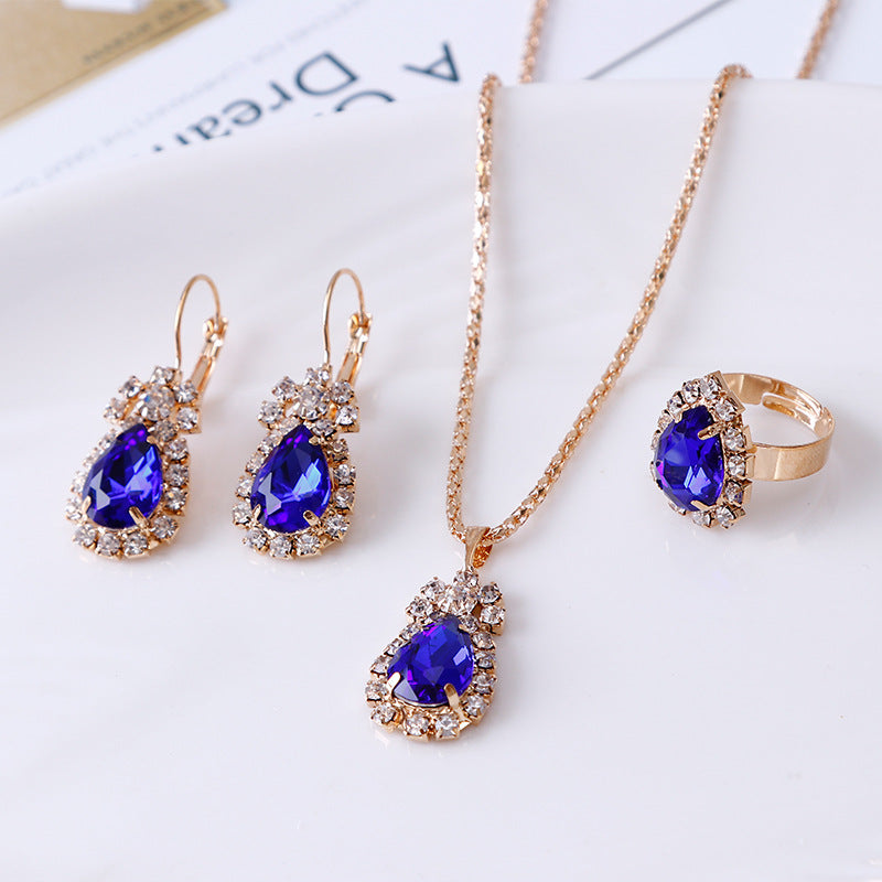 water drop rhinestone set