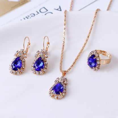 water drop rhinestone set