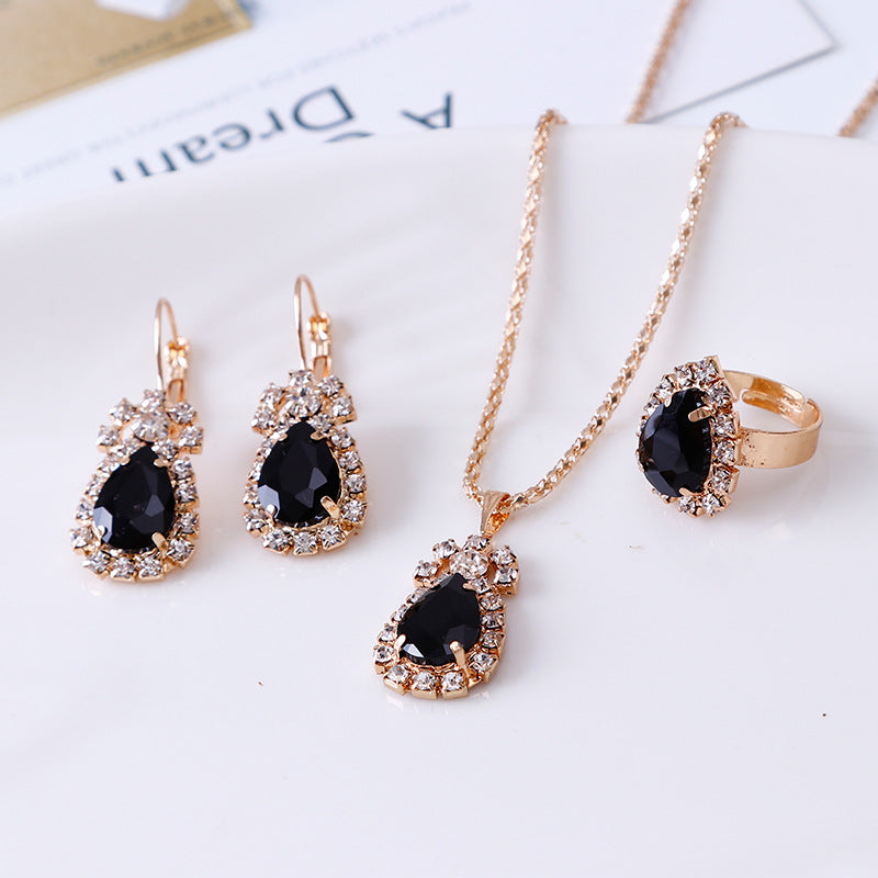 water drop rhinestone set