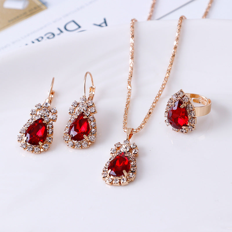 water drop rhinestone set