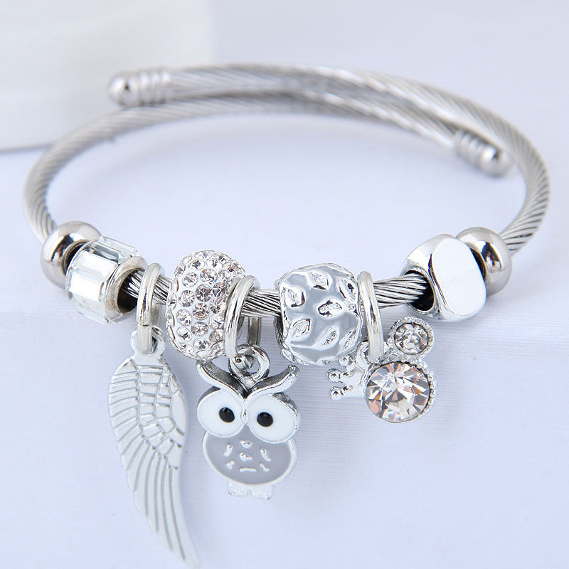 Owl Angel Wings Bracelet