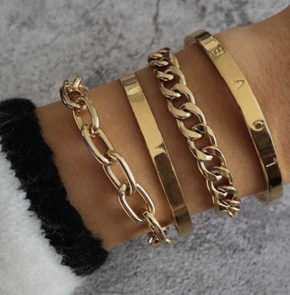 C-shaped Hollow Bracelets