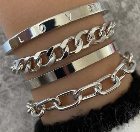 C-shaped Hollow Bracelets