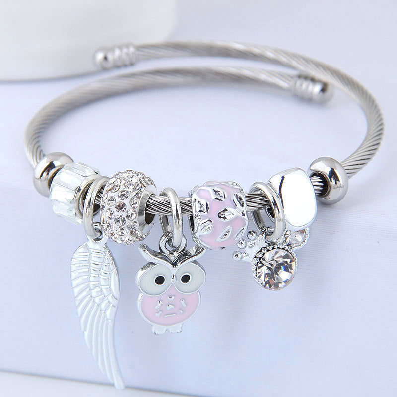 Owl Angel Wings Bracelet